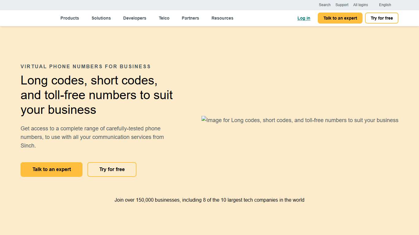 Business Phone Numbers for Voice & SMS Sinch Numbers